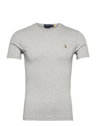 Pima Polo-Ssl-Tsh Designers T-shirts Short-sleeved Grey Polo Ralph Lau...