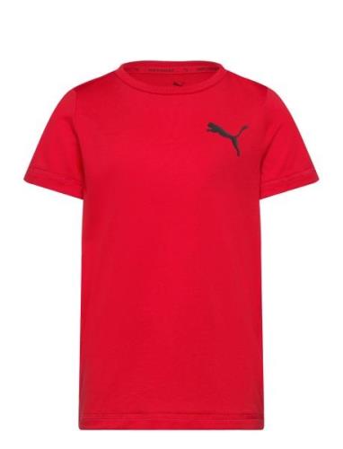 Active Small Logo Tee B Sport T-shirts Short-sleeved Red PUMA