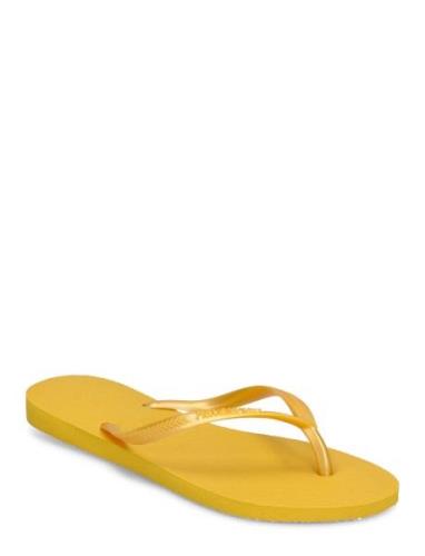 Hav Slim Black Shoes Summer Shoes Sandals Flip Flops Yellow Havaianas