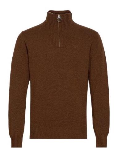 Barbour Ess L/Wool H Z Tops Knitwear Half Zip Jumpers Brown Barbour