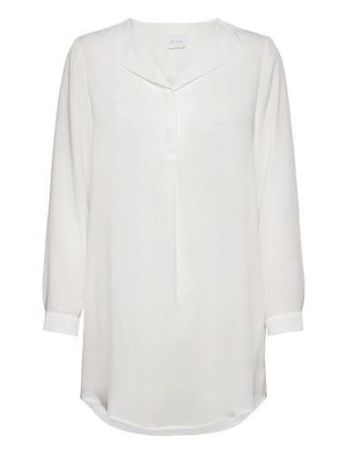 Vilucy L/S Tunic Tops Tunics White Vila