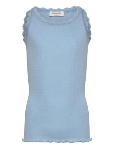 Rkbeatha Sl Strap Lace Top Tops T-shirts Sleeveless Blue Rosemunde Kid...