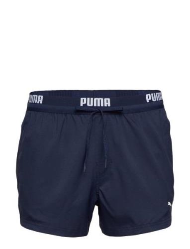 Puma Swim Men Logo Short Length Swim Shorts 1P Sport Shorts Navy Puma ...