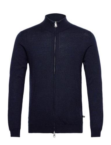 Mamason Tops Knitwear Full Zip Jumpers Navy Matinique