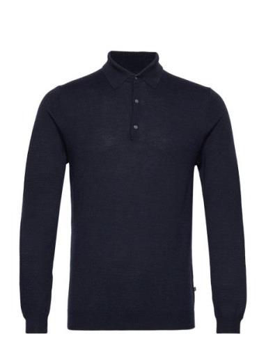 Maklint Tops Knitwear Long Sleeve Knitted Polos Navy Matinique