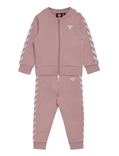 Hmlbille Tracksuit Sport Tracksuits Pink Hummel