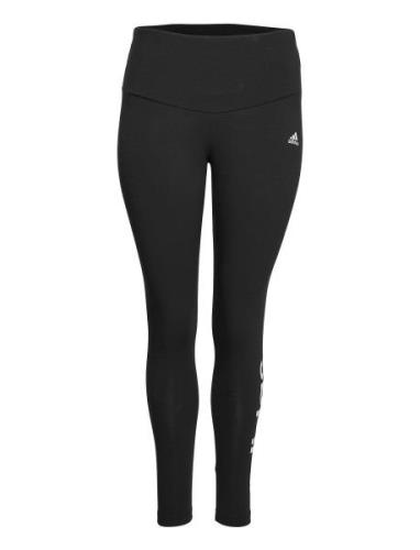 Essentials High Waist Logo Leggings Bottoms Leggings Black Adidas Spor...