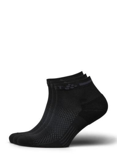 Core Dry Mid Sock 3-Pack Sport Socks Footies-ankle Socks Black Craft