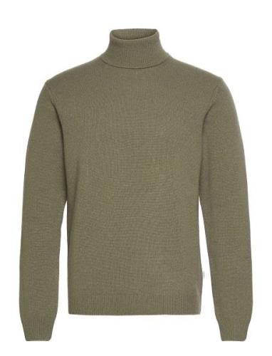 Cfkarl Roll Neck Bounty Knit Tops Knitwear Turtlenecks Khaki Green Cas...