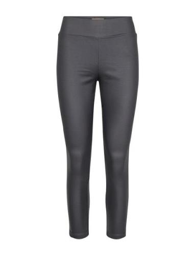 Sc-Pam Bottoms Trousers Leather Leggings-Bukser Grey Soyaconcept