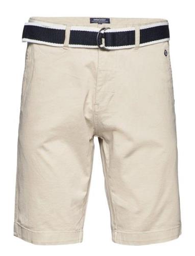 Dks Belted Bermuda Shorts Bottoms Shorts Chinos Shorts Beige Sebago