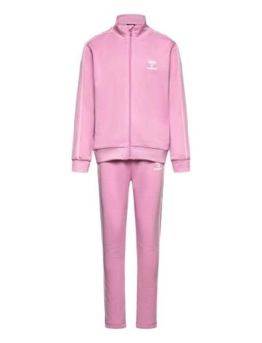 Hmltrack Tracksuit Sport Tracksuits Pink Hummel