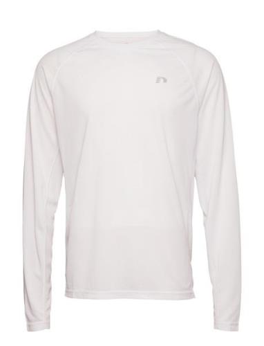 Men Core Running T-Shirt L/S Sport T-shirts Long-sleeved White Newline