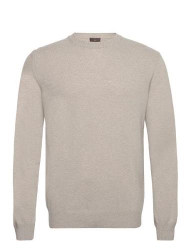 Valter Roundneck Designers Knitwear Round Necks Beige Oscar Jacobson