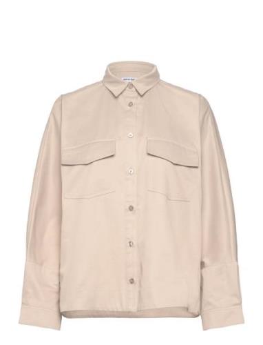 Kaia Over Shirt Tops Overshirts Cream Ahlvar Gallery