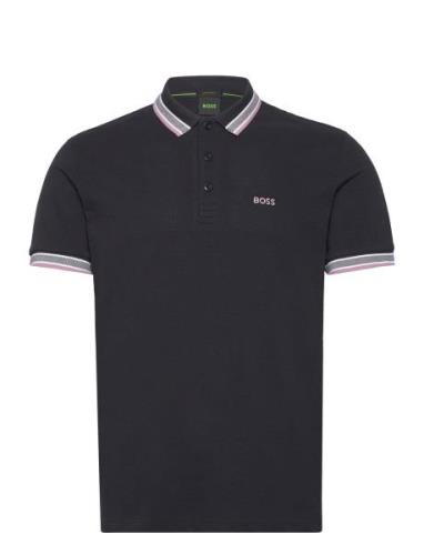 Paddy Sport Polos Short-sleeved Navy BOSS