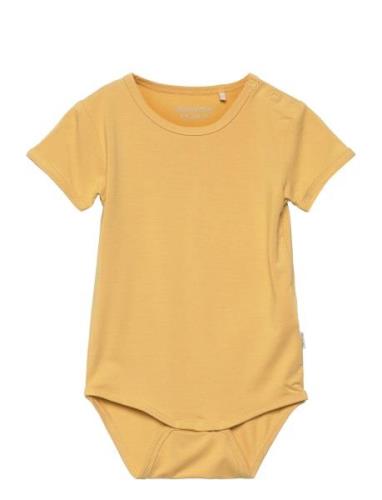 Body Ss Bodies Short-sleeved Yellow Minymo