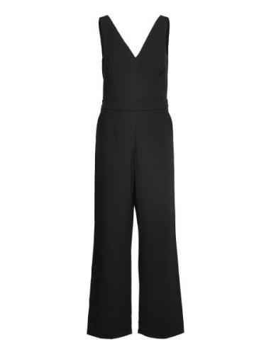 V-Neck Jumpsuit Bottoms Jumpsuits Black IVY OAK