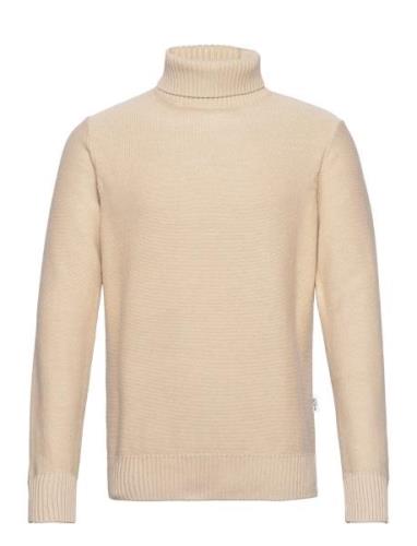 Slhaxel Ls Knit Roll Neck Noos Tops Knitwear Turtlenecks Beige Selecte...