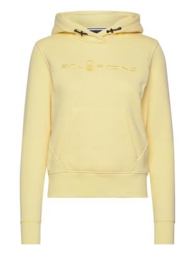 W Gale Hood Sport Sweat-shirts & Hoodies Hoodies Yellow Sail Racing