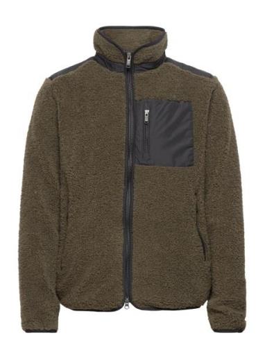 Benny Pile Jacket Tops Sweat-shirts & Hoodies Fleeces & Midlayers Khak...