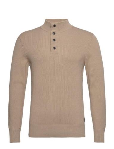 Mamadson Heritage Tops Knitwear Long Sleeve Knitted Polos Beige Matini...