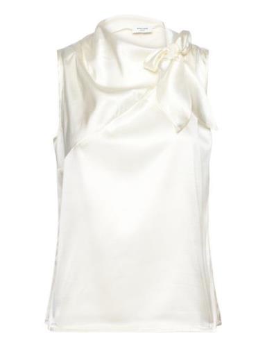 Silk Top Tops Blouses Sleeveless White Rosemunde