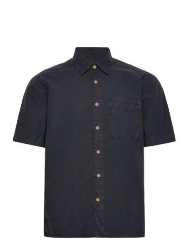 Jeremyn Ss Shirt Designers Shirts Short-sleeved Navy Morris