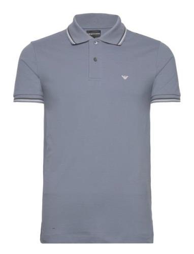 Polo Shirt Designers Polos Short-sleeved Blue Emporio Armani