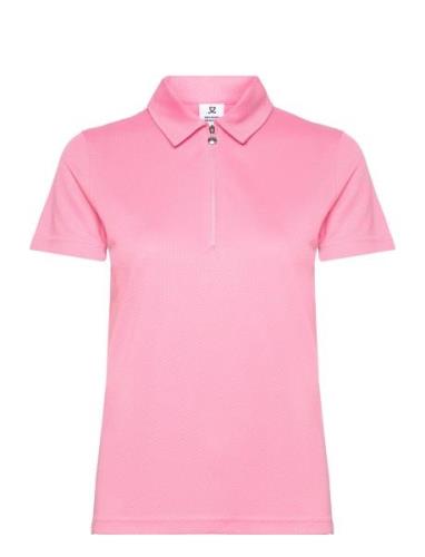 Peoria Ss Polo Shirt Tops T-shirts & Tops Polos Pink Daily Sports