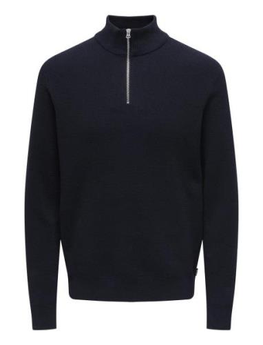 Onsphil Reg 12 Struc Half Zip Knit Noos Tops Knitwear Half Zip Jumpers...