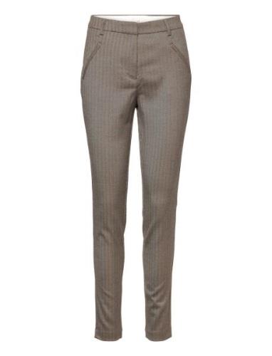 Angelie Pure Bottoms Trousers Slim Fit Trousers Brown FIVEUNITS