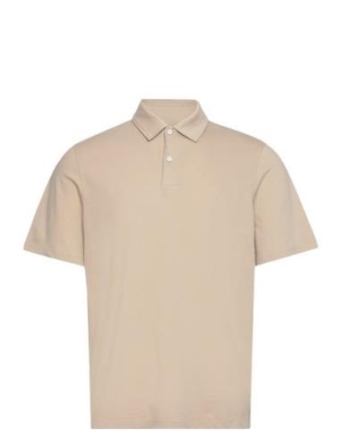 Durwin S/S Polo Shirt Designers Polos Short-sleeved Beige Morris