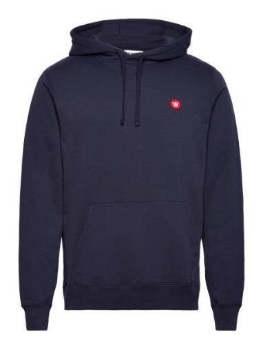 Wwash Hoodie Tops Sweat-shirts & Hoodies Hoodies Navy Double A By Wood...