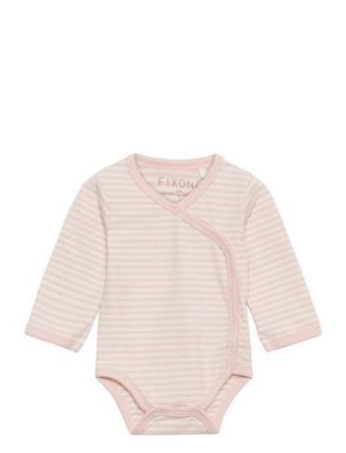 Wrap Body Ls Y/D Stripe Bodies Wrap Bodies Pink Fixoni