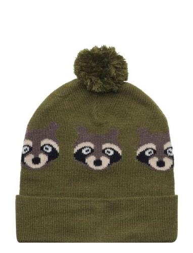 Knitted Beanie Jaquard Animal Accessories Headwear Hats Beanie Green L...