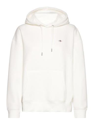 Rel Shield Hoodie Tops Sweat-shirts & Hoodies Hoodies White GANT