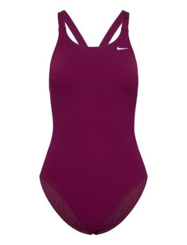 Nike Hydrastrong Solid Fastback Piece Sport Swimsuits Burgundy NIKE SW...