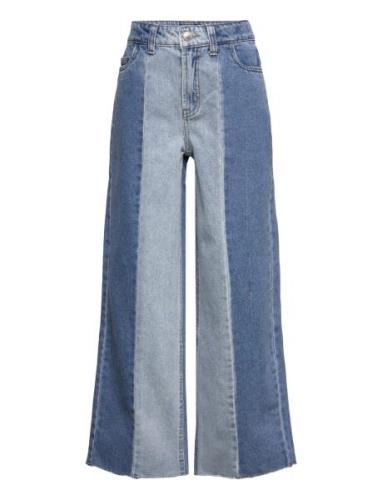 Nlfizzamidblock Dnm Hw Wide Pant Bottoms Jeans Wide Jeans Blue LMTD