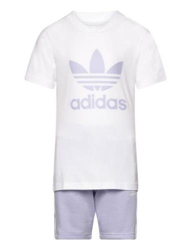 Short Tee Set Sets Sets With Short-sleeved T-shirt Purple Adidas Origi...