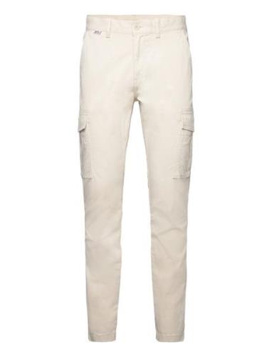 Tjm Austin Cargo Bottoms Trousers Cargo Pants Cream Tommy Jeans