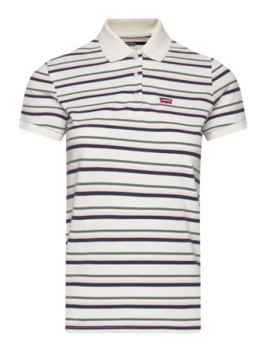 Slim Polo Supermarket Stripe N Tops T-shirts & Tops Polos White LEVI´S...