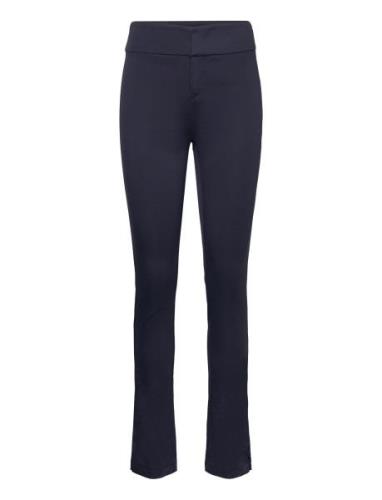 Trousers W/ Slit Bottoms Trousers Slim Fit Trousers Navy Rosemunde