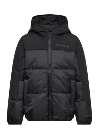 Hooded Jacket Sport Jackets & Coats Puffer & Padded Black Champion