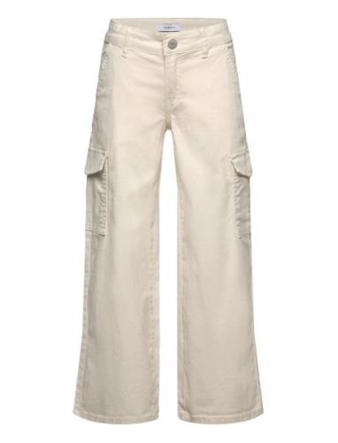 Nkfrose Wide Twill Cargo 8108-Ba Noos Bottoms Cream Name It