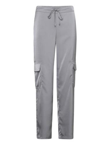 Satinasbzcargo Pants Bottoms Trousers Cargo Pants Grey Bzr