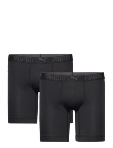 Puma Sport Microfiber Long Boxer 2P Sport Boxers Black PUMA