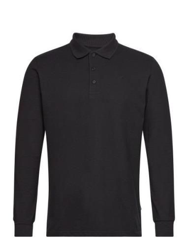 Albert Ls Organic / Recycle Tops Polos Long-sleeved Black Kronstadt