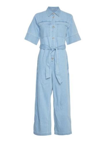 Mschshayla 2/4 Jumpsuit Bottoms Jumpsuits Blue MSCH Copenhagen