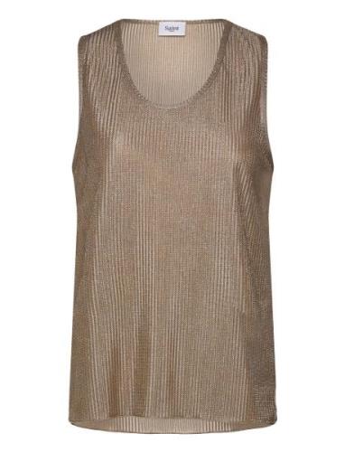 Evysz Top Tops Blouses Sleeveless Gold Saint Tropez